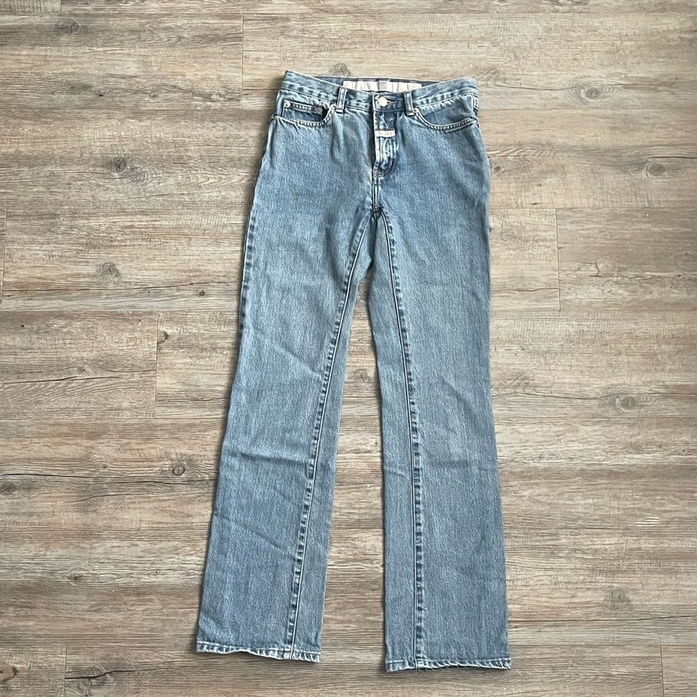 marithe francois girbaud vintage 90s denim boot cut medium wash jeans